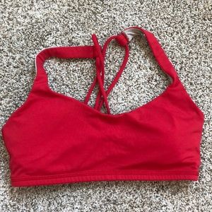 Red Lululemon free to be bra